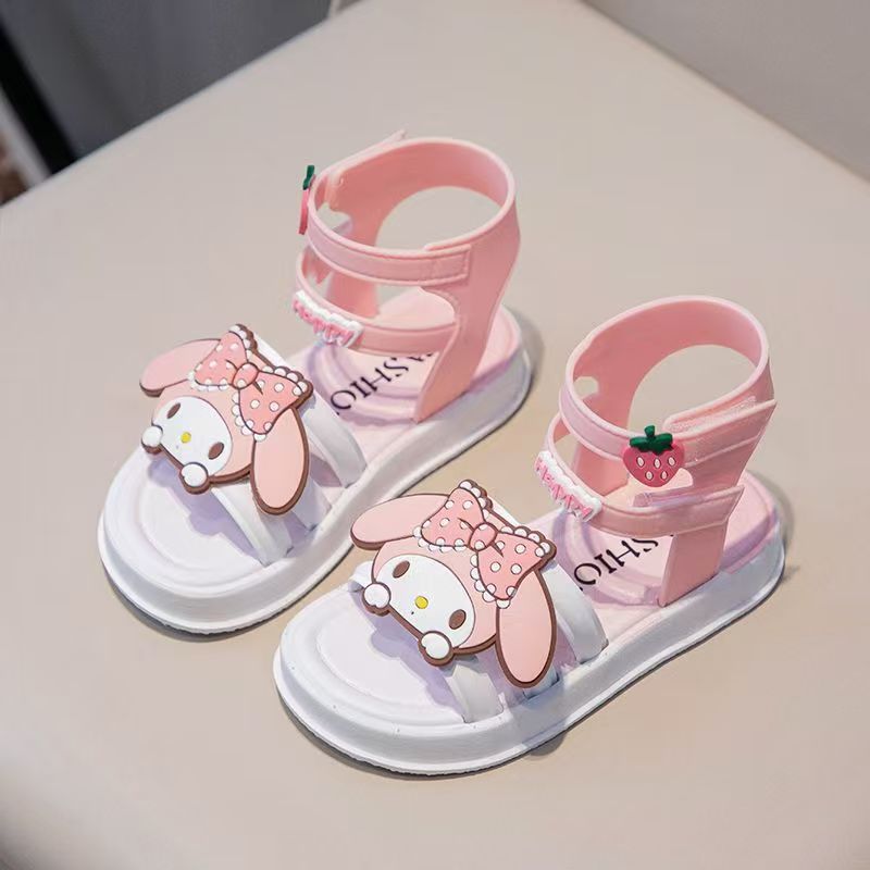 Girl Bow Dress ShoesChildren Girls Summer Cute Sandals Beach Dress Shoes Princess Fashion High Heels Tassel School Shoes