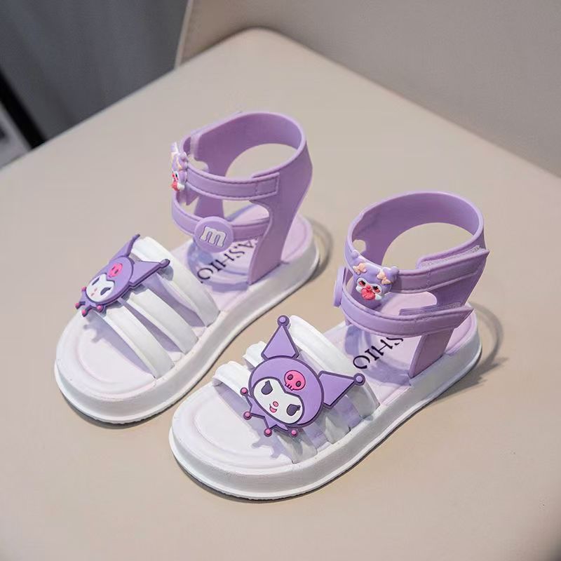 Girl Bow Dress ShoesChildren Girls Summer Cute Sandals Beach Dress Shoes Princess Fashion High Heels Tassel School Shoes