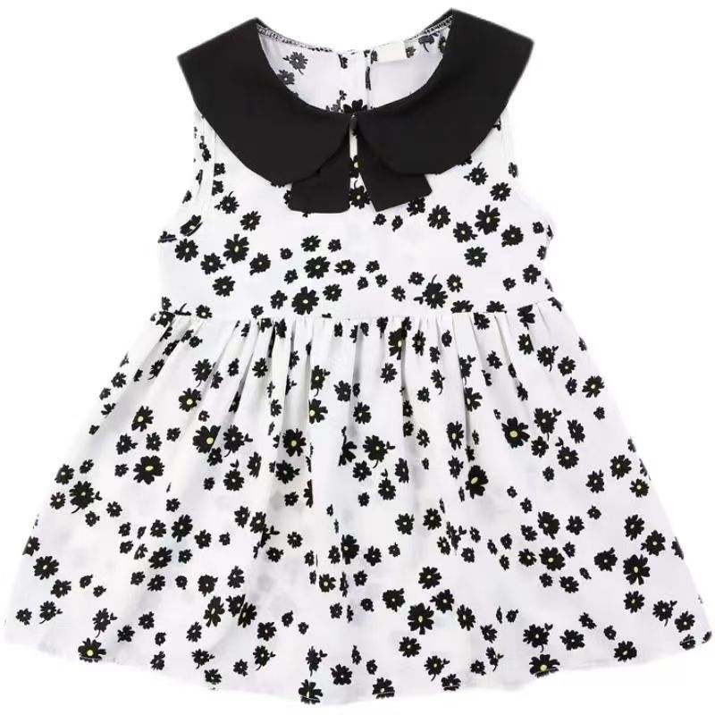 Little girl's chiffon dress; new style, cute little girl's vest dress; princess dress for girls; summer dress for girls.