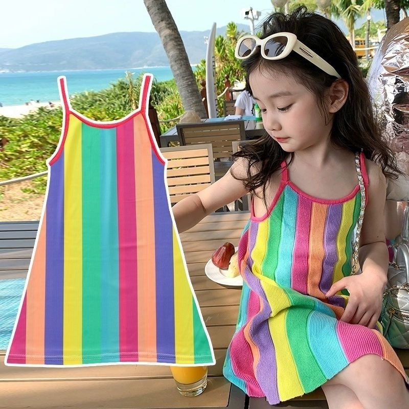 1-10y Girl elegant flower princess dress kids wedding dress party dress performance clothes with hat together