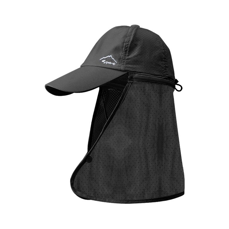 Men Summer Fishing Sun Protection Baseball Cap Quick Drying Waterproof Detachable Sun Cap Shawl Women Outdoor Breathable Visor