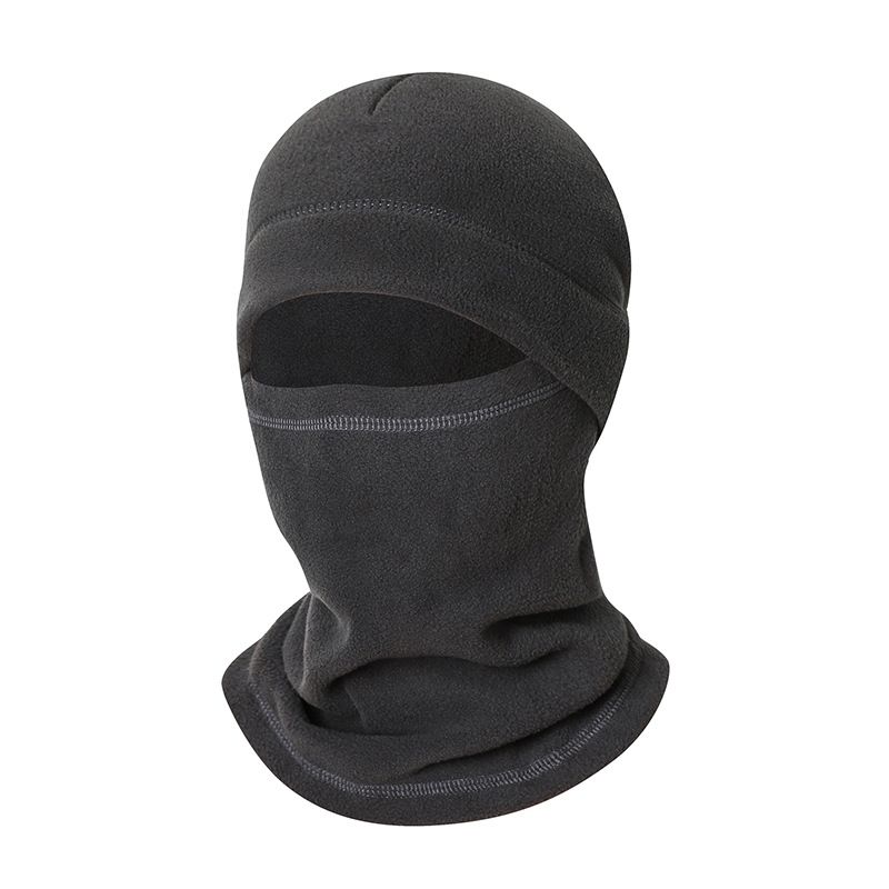 Military enthusiast's fleece warm hat, drawstring scarf, windproof and cold proof with fleece riding mask, ski face towel