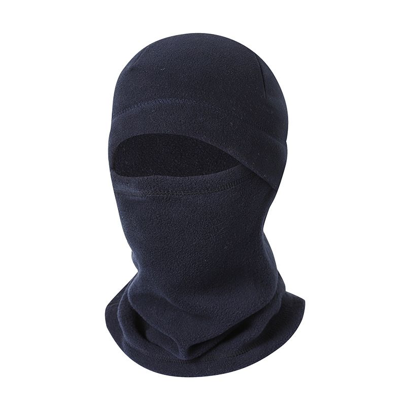 Military enthusiast's fleece warm hat, drawstring scarf, windproof and cold proof with fleece riding mask, ski face towel