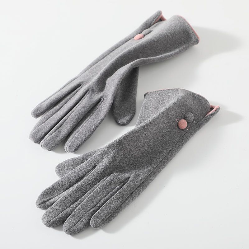 Winter gloves for women, couples, exposed fingers, outdoor cycling, students, typing, velvet warm gloves