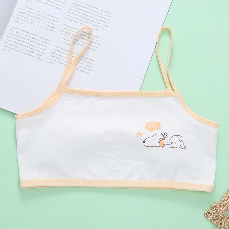 3PCS Cotton girls' underwear development period, small vest, primary school students, girls, adults, children, chest wrapped, 9-14 years old