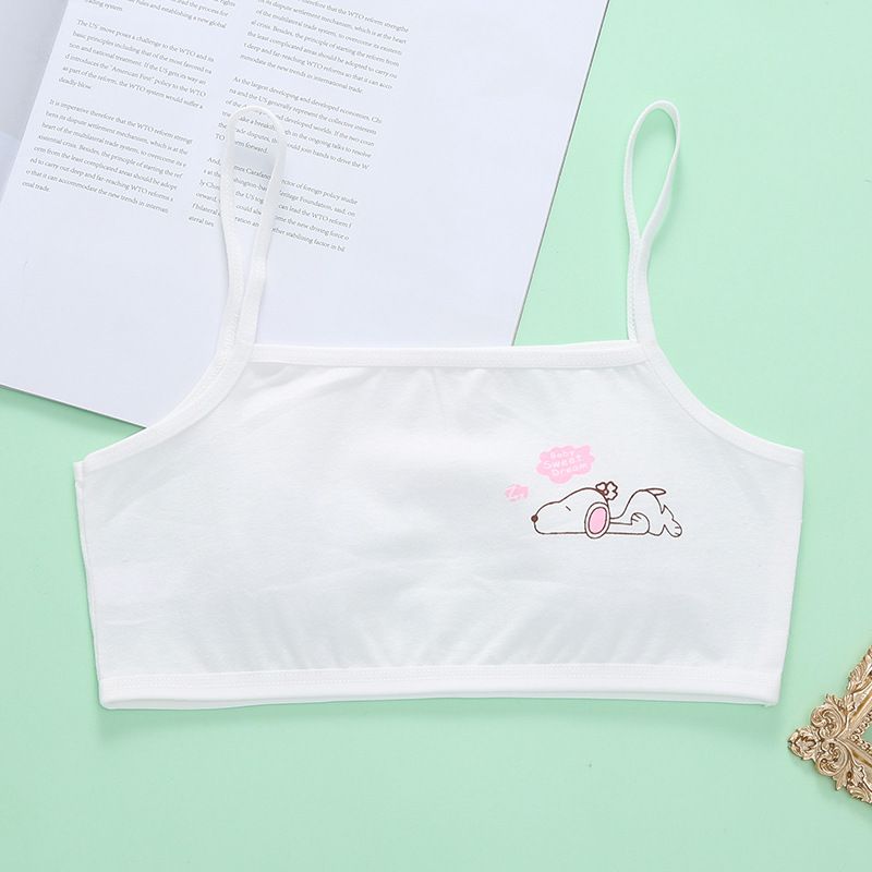 3PCS Cotton girls' underwear development period, small vest, primary school students, girls, adults, children, chest wrapped, 9-14 years old