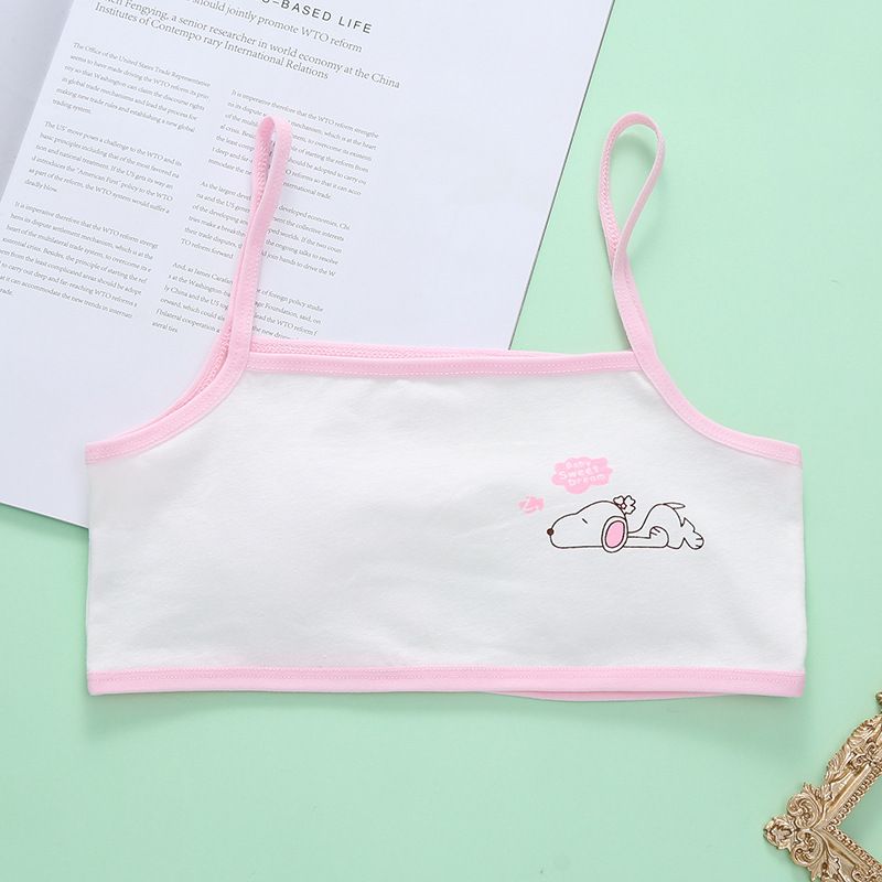 3PCS Cotton girls' underwear development period, small vest, primary school students, girls, adults, children, chest wrapped, 9-14 years old