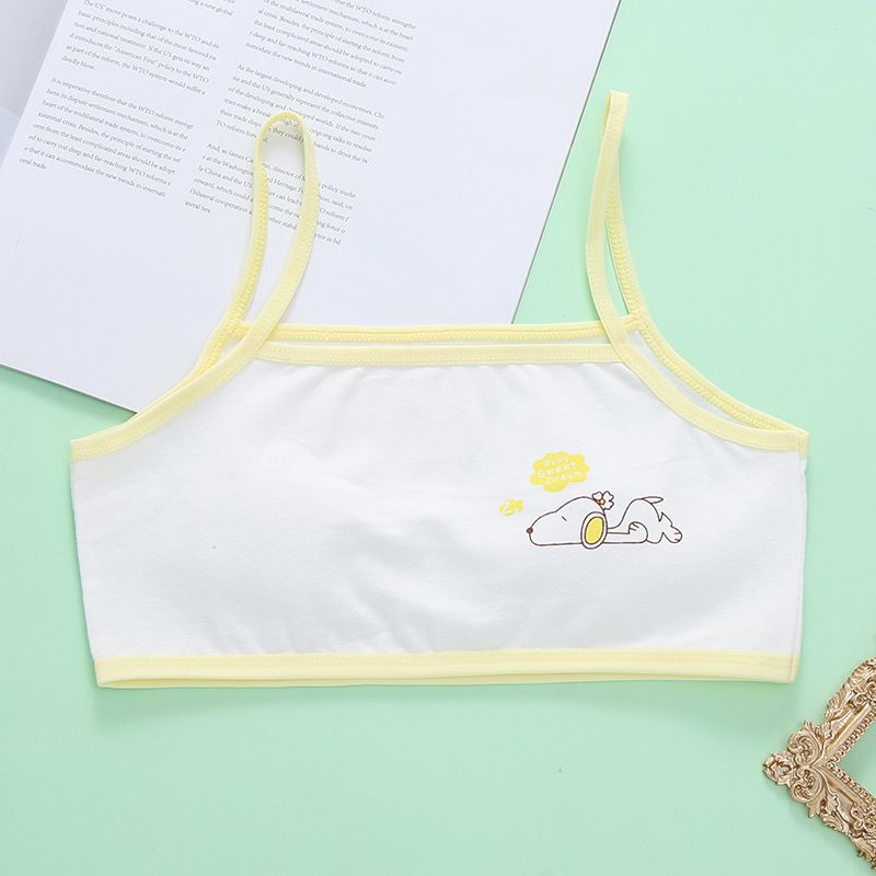3PCS Cotton girls' underwear development period, small vest, primary school students, girls, adults, children, chest wrapped, 9-14 years old