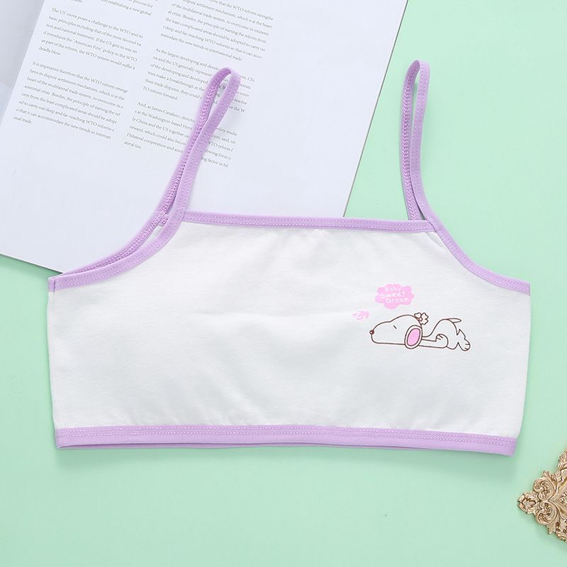 3PCS Cotton girls' underwear development period, small vest, primary school students, girls, adults, children, chest wrapped, 9-14 years old
