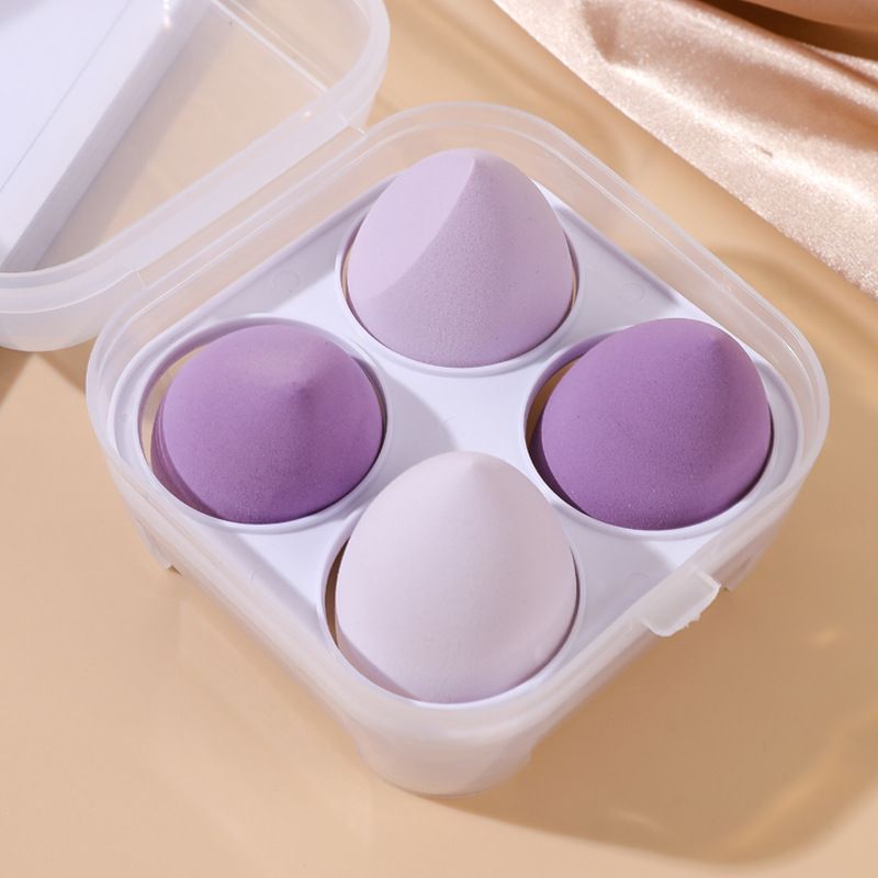 4PCS Super Soft 4-Grid Boxed Makeup Egg/Powder Puff Air Cushion Non Powder Makeup Egg Makeup Tool Sponge Egg Makeup Egg