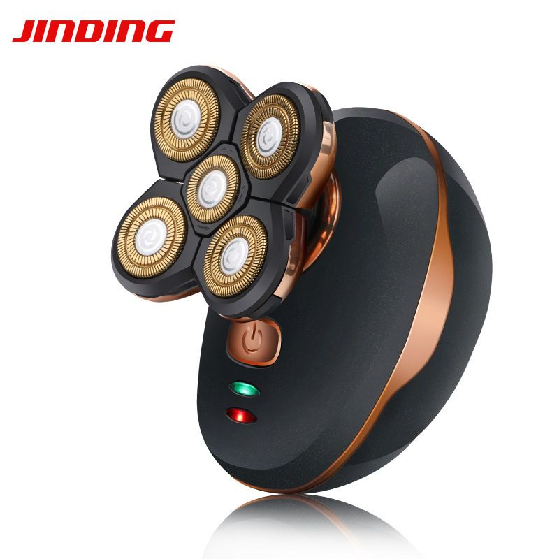 Jinding Electric Shaver Shaving Head Machine Five Blade Rechargeable Waterproof Self Assistant Shaving Head Shaver