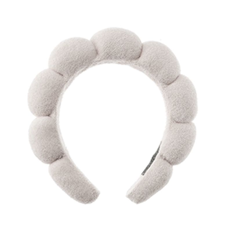 Cross border sponge Fried Dough Twists cloud hair band wholesale women's sweet high-grade towel cloth high skull top wash face band