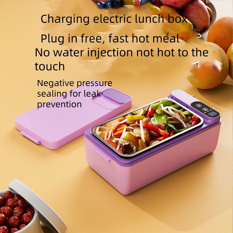 Large capacity electric thermal insulation lunch box with 304 inner container, a household office lunch box hot rice artifact
