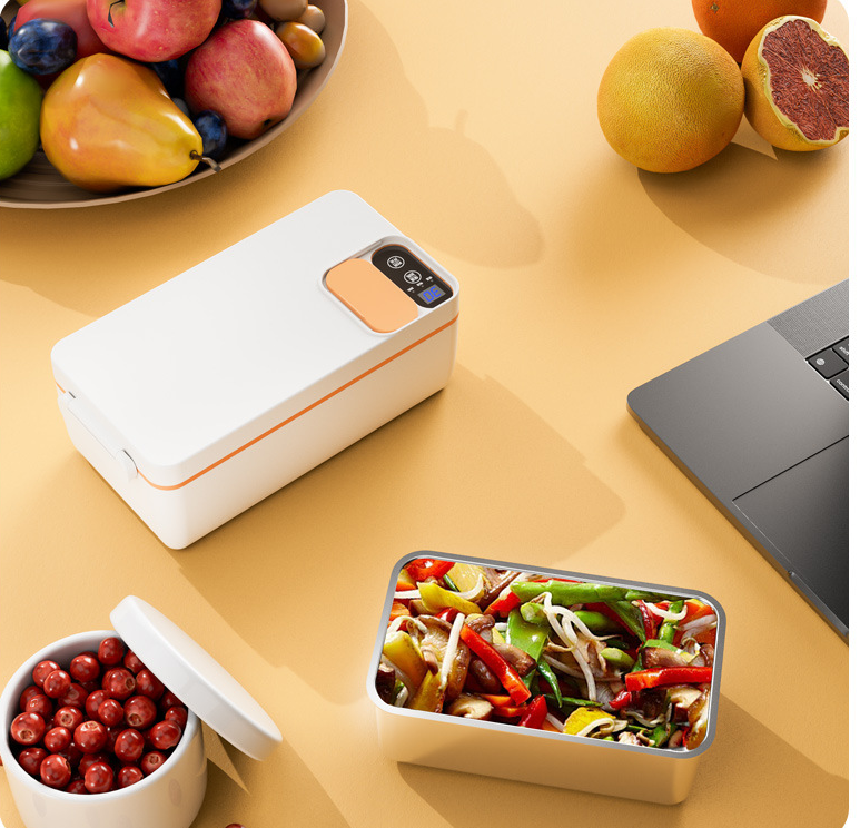Large capacity electric thermal insulation lunch box with 304 inner container, a household office lunch box hot rice artifact