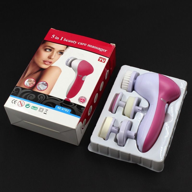 5 in 1 facial cleanser, electric facial brush, facial cleansing device, massage and beauty device