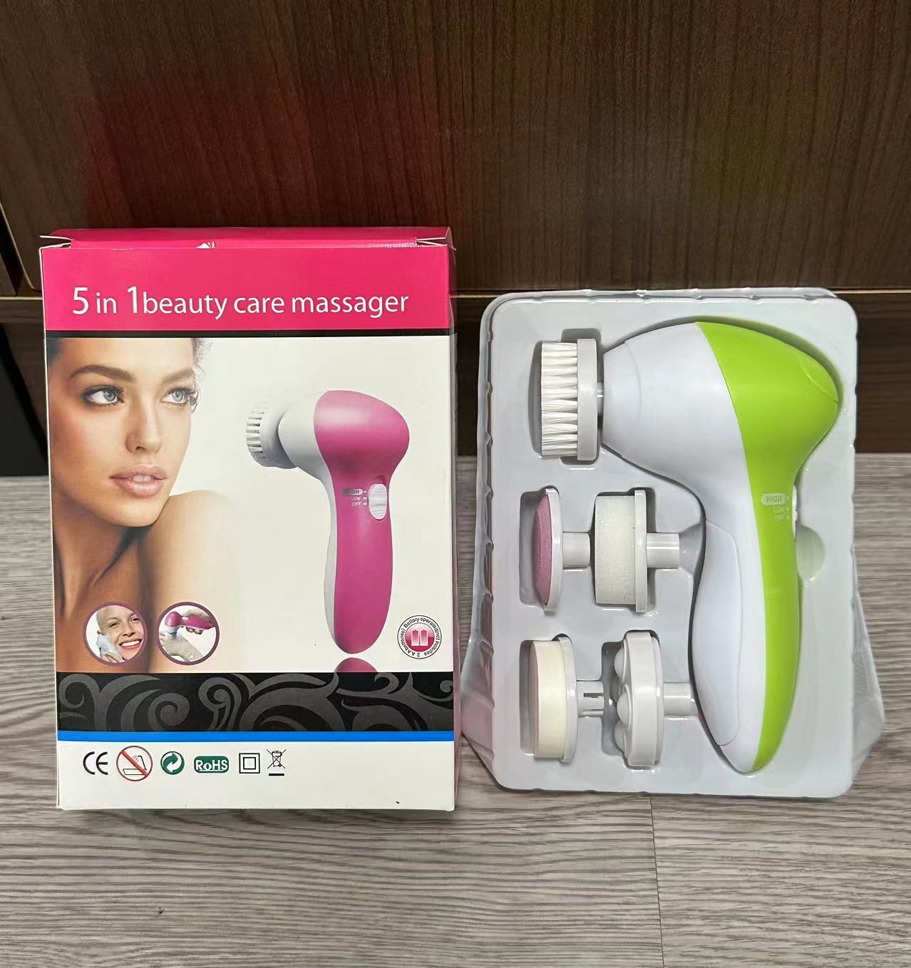 5 in 1 facial cleanser, electric facial brush, facial cleansing device, massage and beauty device
