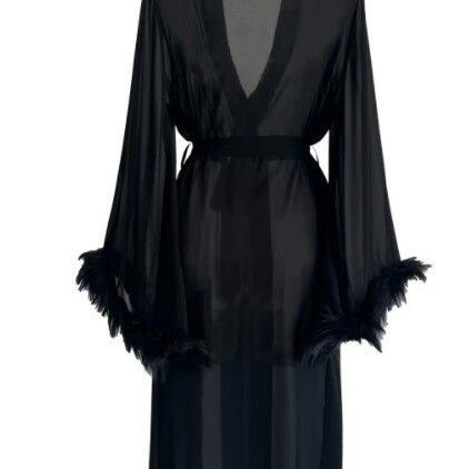 New simulation silk feather long sleeved pajamas and nightgowns with comfortable straps for women's home wear