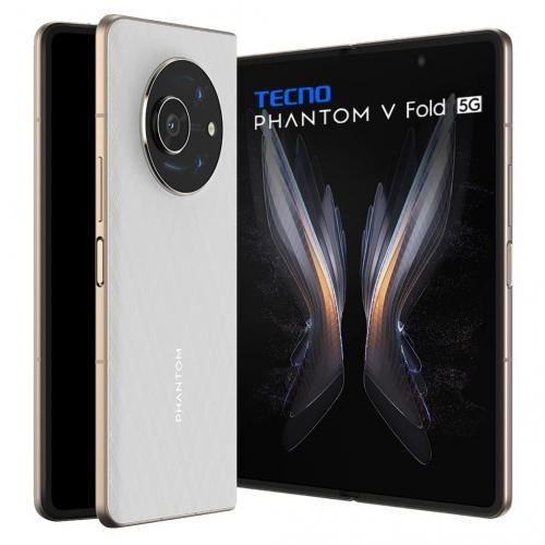 Tecno Phantom V Fold-5G, 512GB + 12GB RAM (Dual SIM), 5000mAh Glass front folded (Gorilla Glass Victus), plastic back, aluminum frame, Foldable LTPO AMOLED, Mediatek Dimensity 9000+ (4 nm)