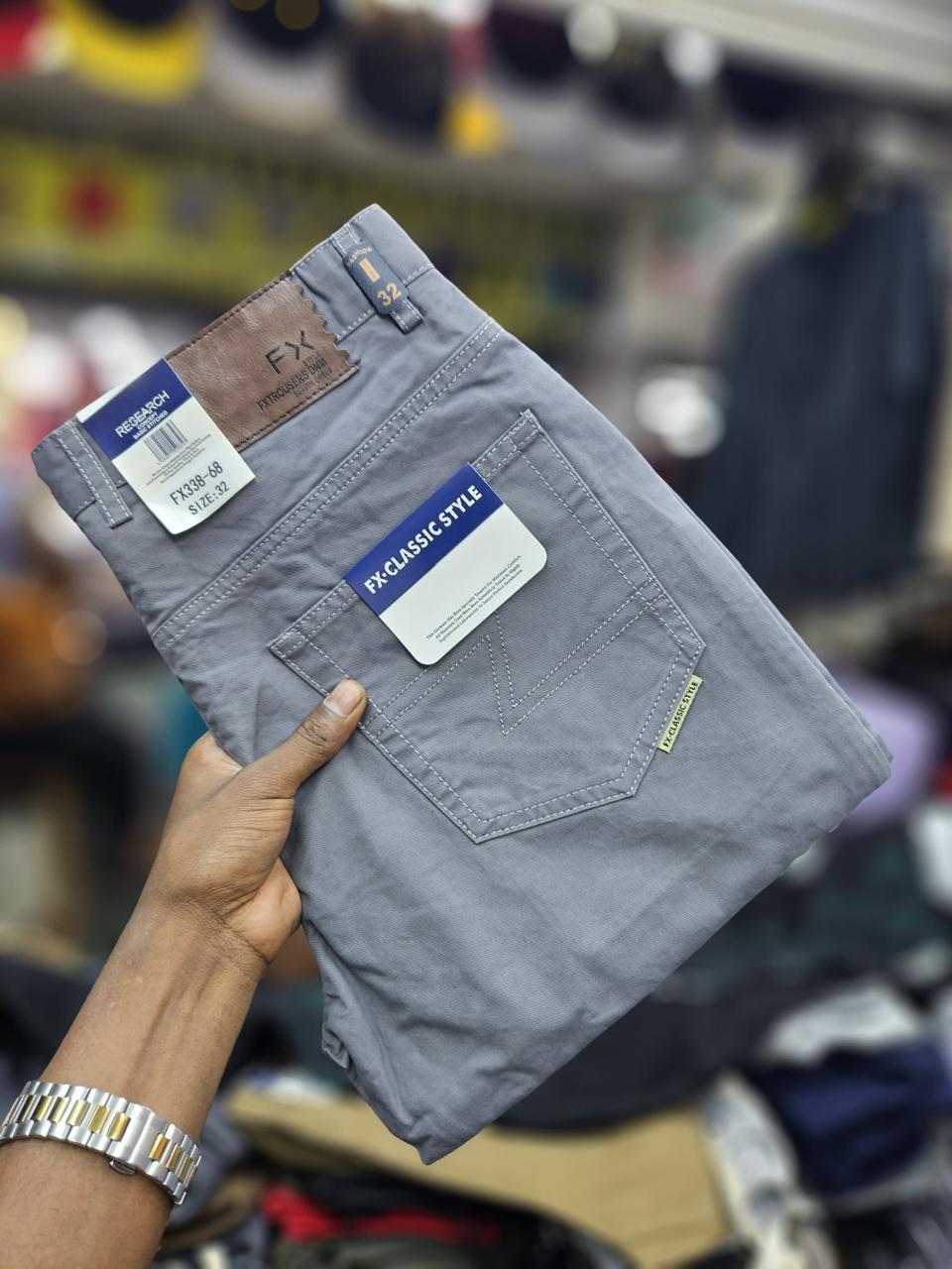 CLEARANCE OFFER Fashion Men's Khaki FX Dress Pants Casual Work Trouser Regular Fit  Relaxed  Straight Claassic Fit Hard  khaki