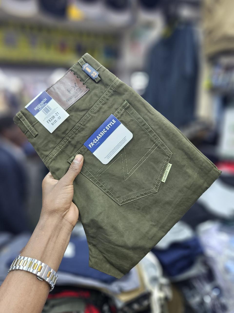 CLEARANCE OFFER Fashion Men's Khaki FX Dress Pants Casual Work Trouser Regular Fit  Relaxed  Straight Claassic Fit Hard  khaki