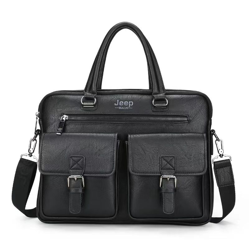 Briefcase Bags Men Leather Handbag Laptop Bag Portable Business Messenger Bag Luxury Shoulder Bag