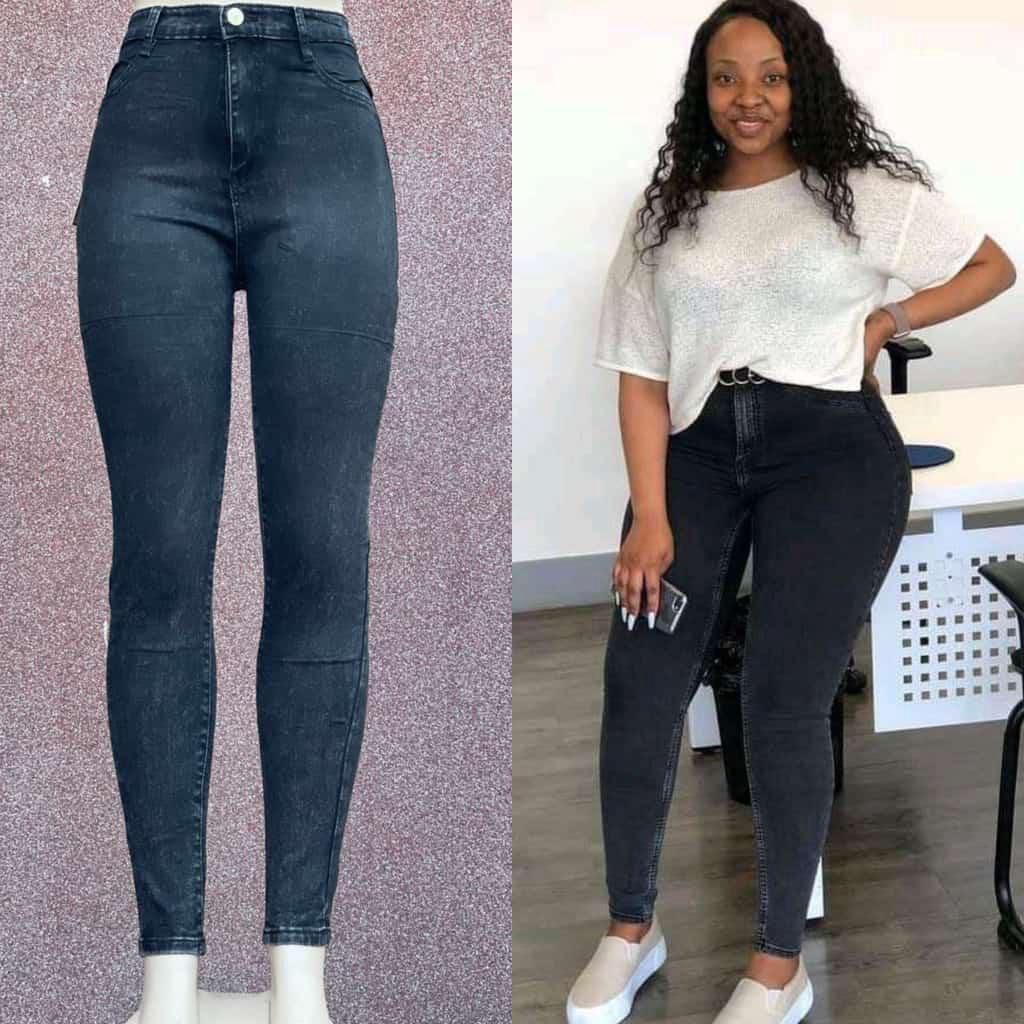 Ladies Denim Jeans  Trouser  High Waist Jeans is slim Fitting, Has a Great Stretch and Comfortable to Wear Original Quality