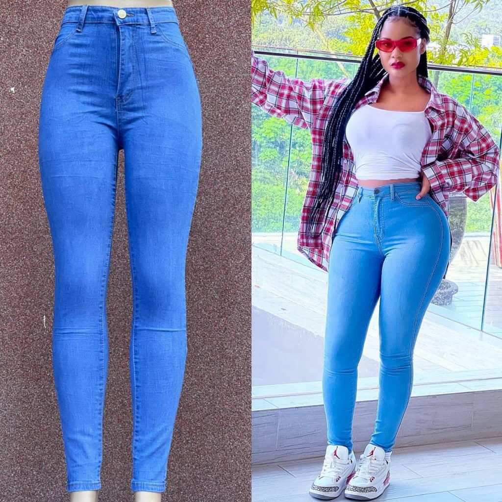 Ladies Denim Jeans  Trouser  High Waist Jeans is slim Fitting, Has a Great Stretch and Comfortable to Wear Original Quality