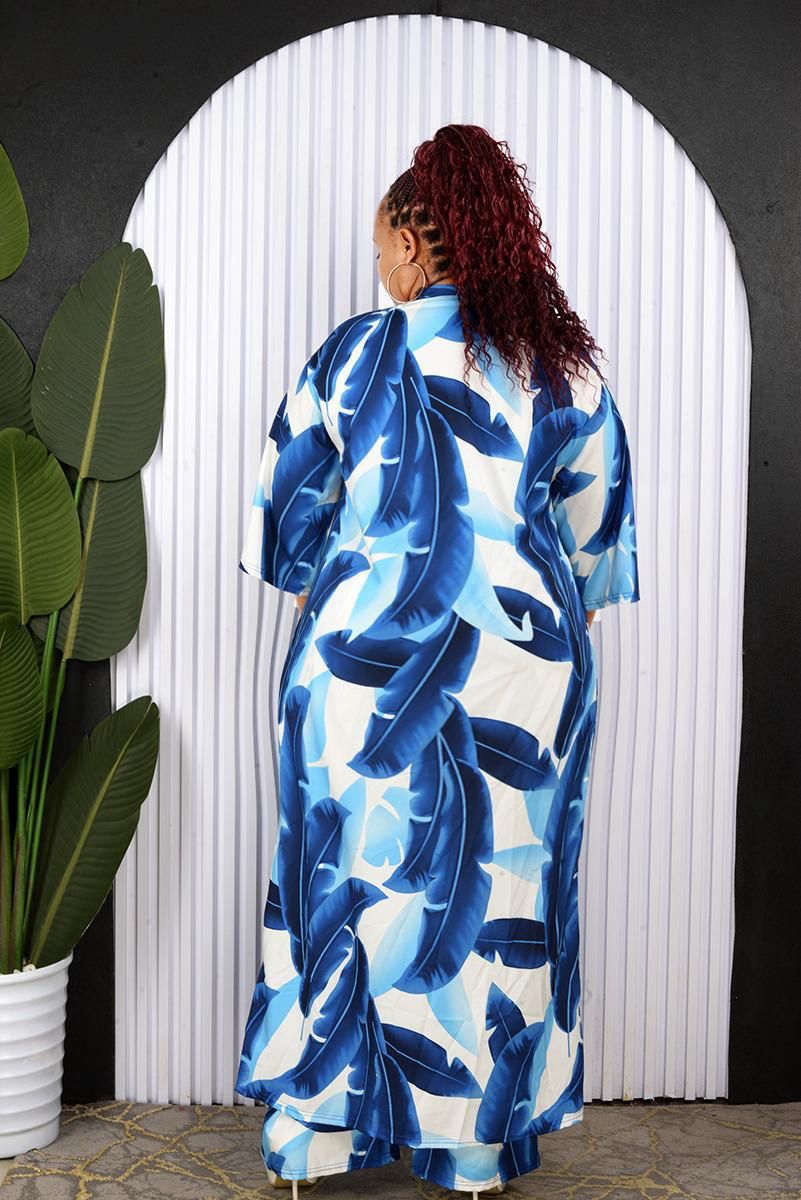 New Arrivals Unique Laies Three Pieces Set Kimono,Vest And Pallazo Pants