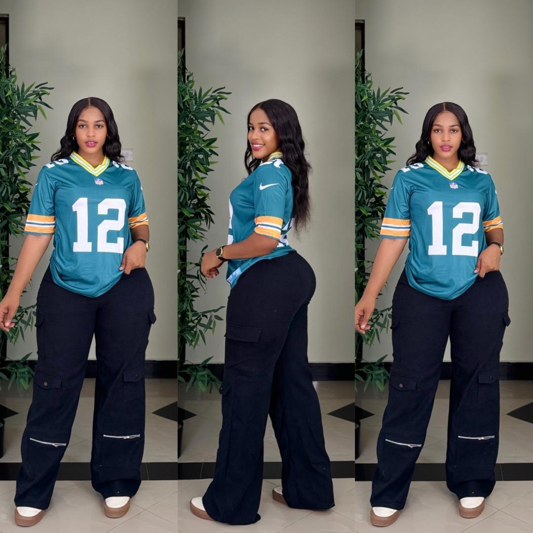 2 Pcs Women Fashion digital ladies Base ball Tops and bottom pants Casual suit sets