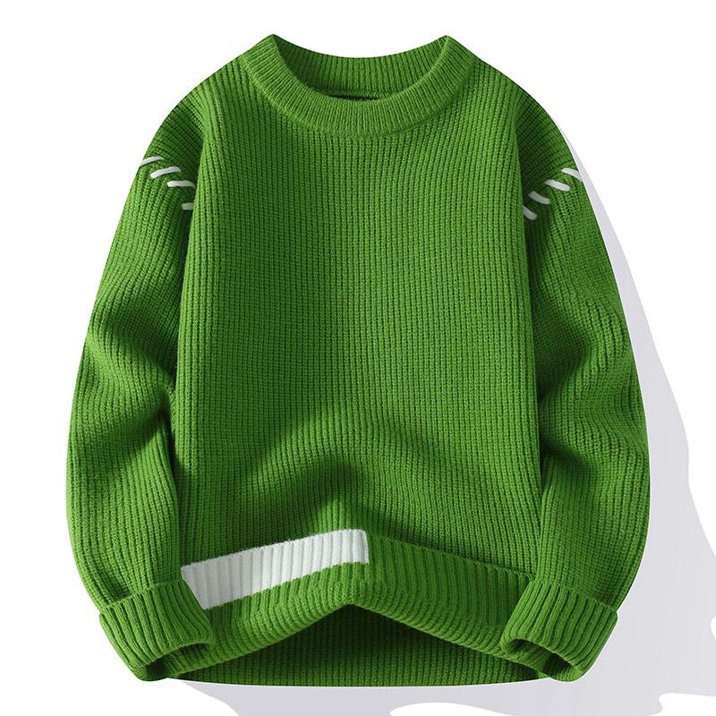 Sweaters & Cardigans Autumn And Winter Large Size Men's Sweater Pullover Long Sleeves Fashion Simple Personality All Urban Neck round  Neck Men's Knitwear
