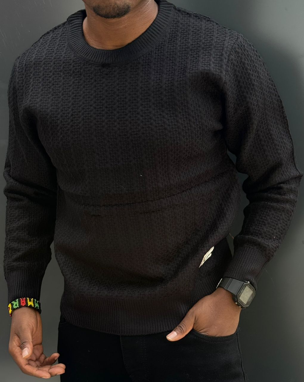 Sweaters & Cardigans Autumn And Winter Large Size Men's Sweater Pullover Long Sleeves Fashion Simple Personality All Urban Neck round  Neck Men's Knitwear