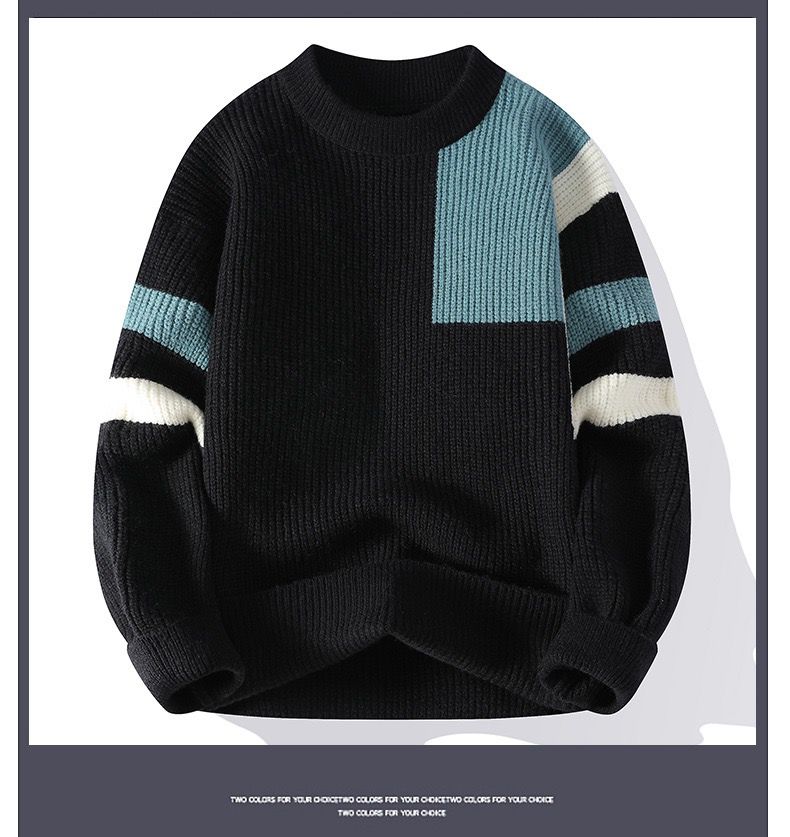 Sweaters & Cardigans Autumn And Winter Large Size Men's Sweater Pullover Long Sleeves Fashion Simple Personality All Urban Neck round  Neck Men's Knitwear