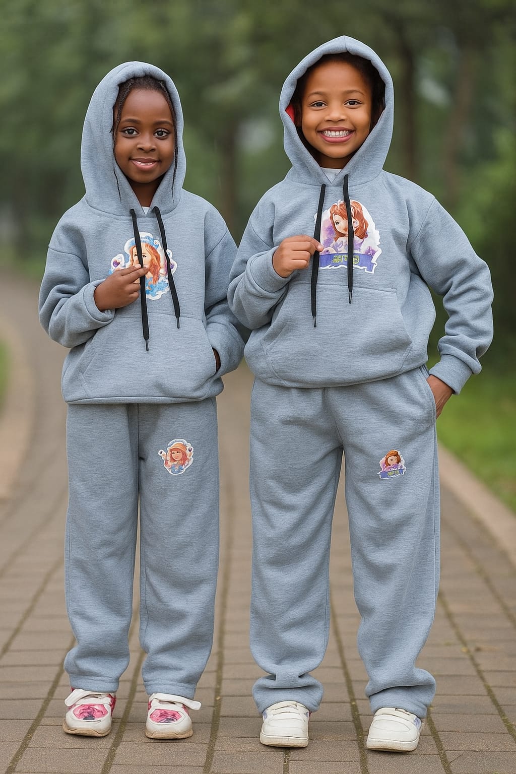 High Quality Kids Cartoon Cute Print Spring Autumn 2pcs Hoodie +Jogging Pants Tracksuits 4-12 Years Boys and Girls Clothes Sets [UNISEX]