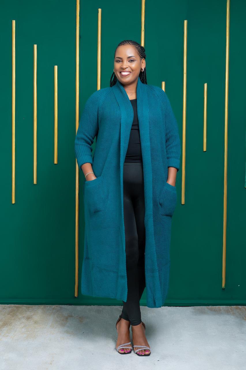 New Arrivals Ladies KIMONO Organic Cotton Knit Eco Friendly Long Kimono Boho African Clothing Duster Cardigan Sustainable Custom Sweater