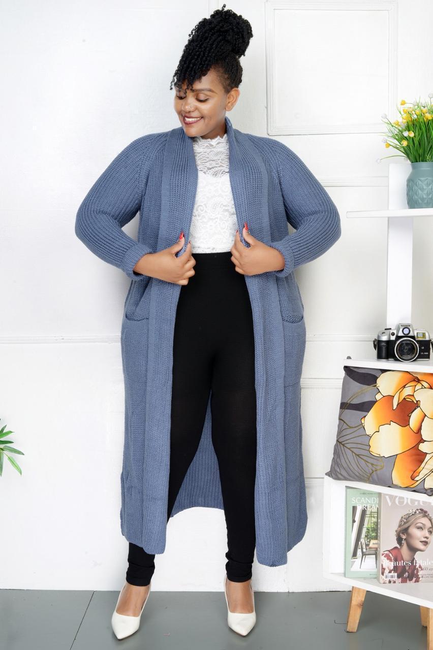 New Arrivals Ladies KIMONO Organic Cotton Knit Eco Friendly Long Kimono Boho African Clothing Duster Cardigan Sustainable Custom Sweater