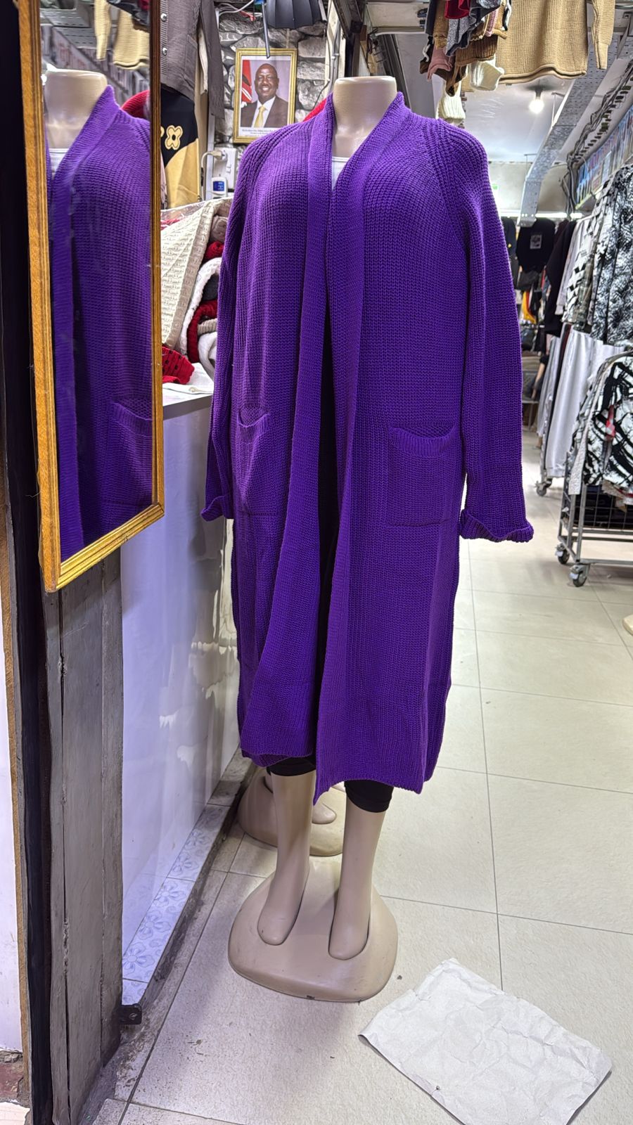 New Arrivals Ladies KIMONO Organic Cotton Knit Eco Friendly Long Kimono Boho African Clothing Duster Cardigan Sustainable Custom Sweater