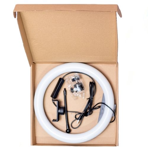 12 Inch Ring Light with Tripod Stand - Dimmable Beauty Ringlight for Selfie Live Stream/Makeup/Youtube/Tiktok Video Black L 2m 50W