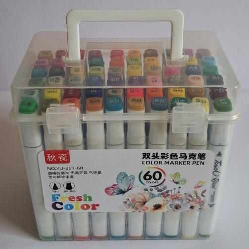 Mark Pen Set 48, 60 Pcs Alcohol Dual Tip Marker Pens