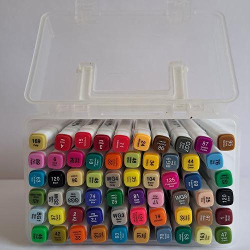 Mark Pen Set 48, 60 Pcs Alcohol Dual Tip Marker Pens