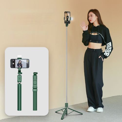 1.7m Selfie Stick Tripod Foldable Stand Phone Camera Live Streaming Stand Holder