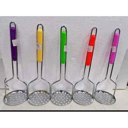 Long Durable Heavy Duty Stainless Steel Potato Masher Kitchen Tool Masher for Potatoes, Avocados, Beans, Fruit & Vegetables