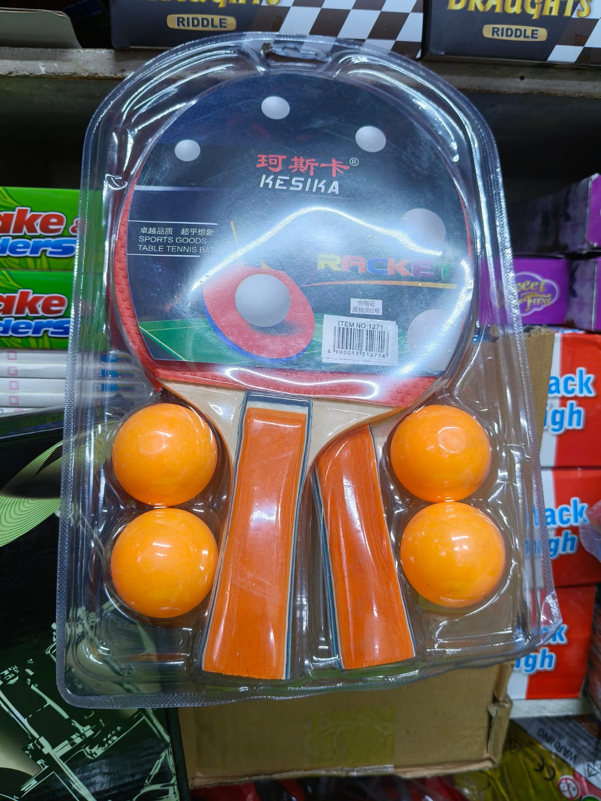Table Tennis Set with 2 Rackets and 4 Balls