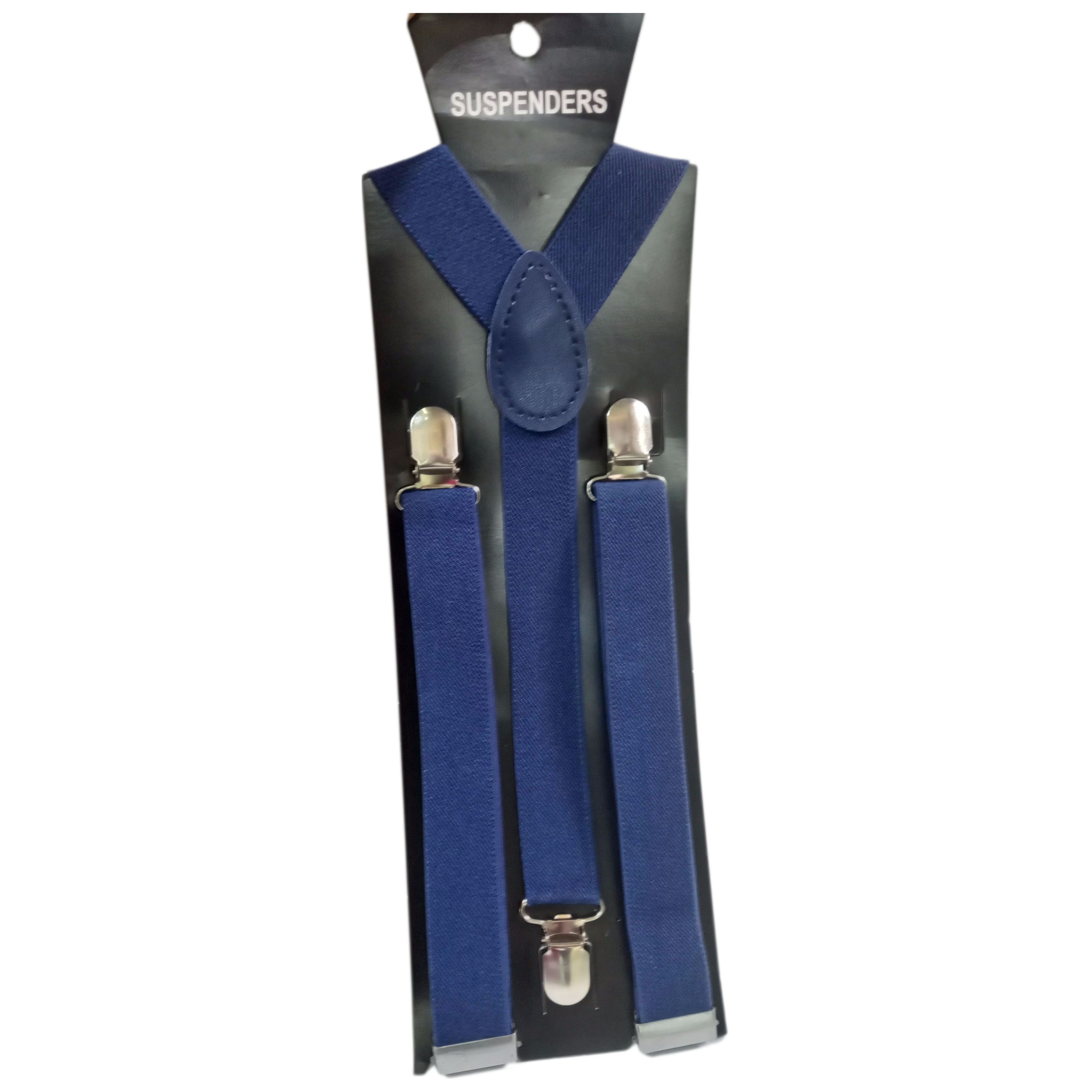 Classic Blue Unisex Suspenders – Adjustable and Comfortable for All Ages