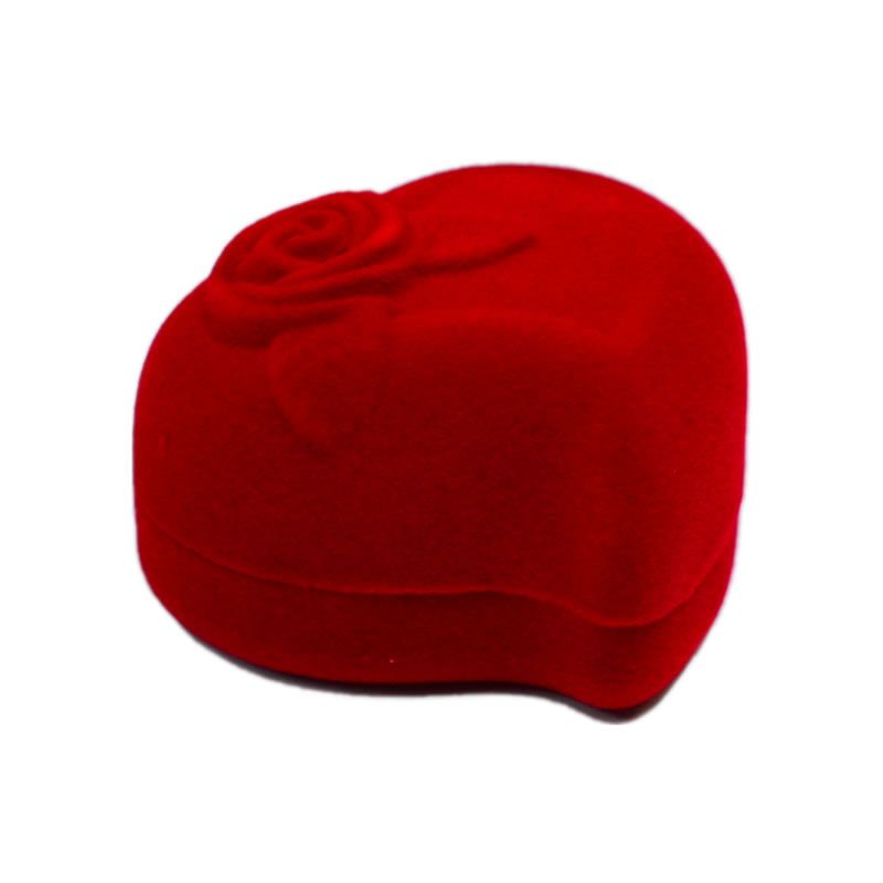 Elegant Red Heart Shaped Ring Gift Box – Stylish & Protective with Soft Cushion, Perfect for Ring Storage, Engagement, Wedding & Special Gifts, Durable & Luxurious Presentation Box