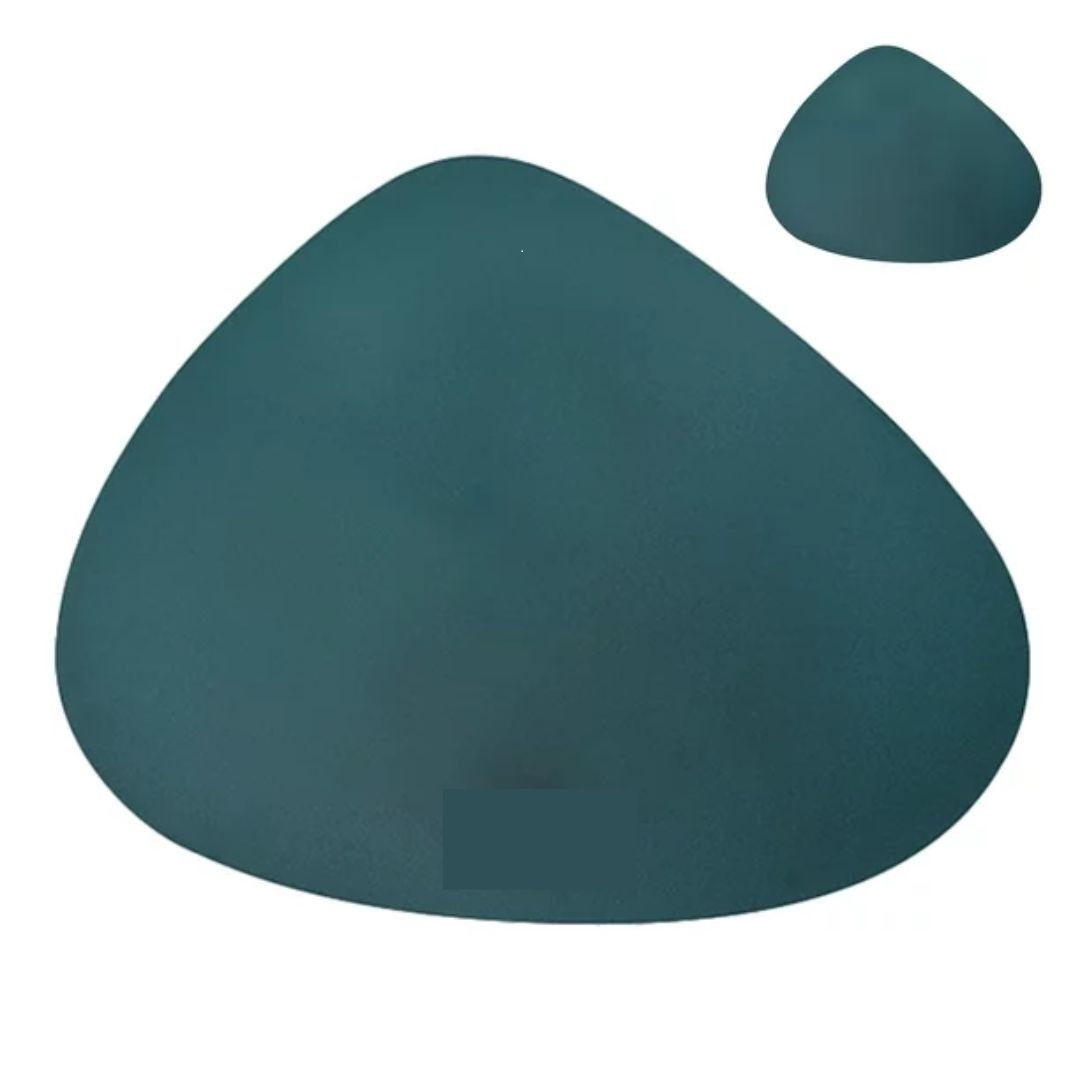 Non-Slip & Oil-Proof 12pcs Quality Leather table mats (6) set with Coasters (6)