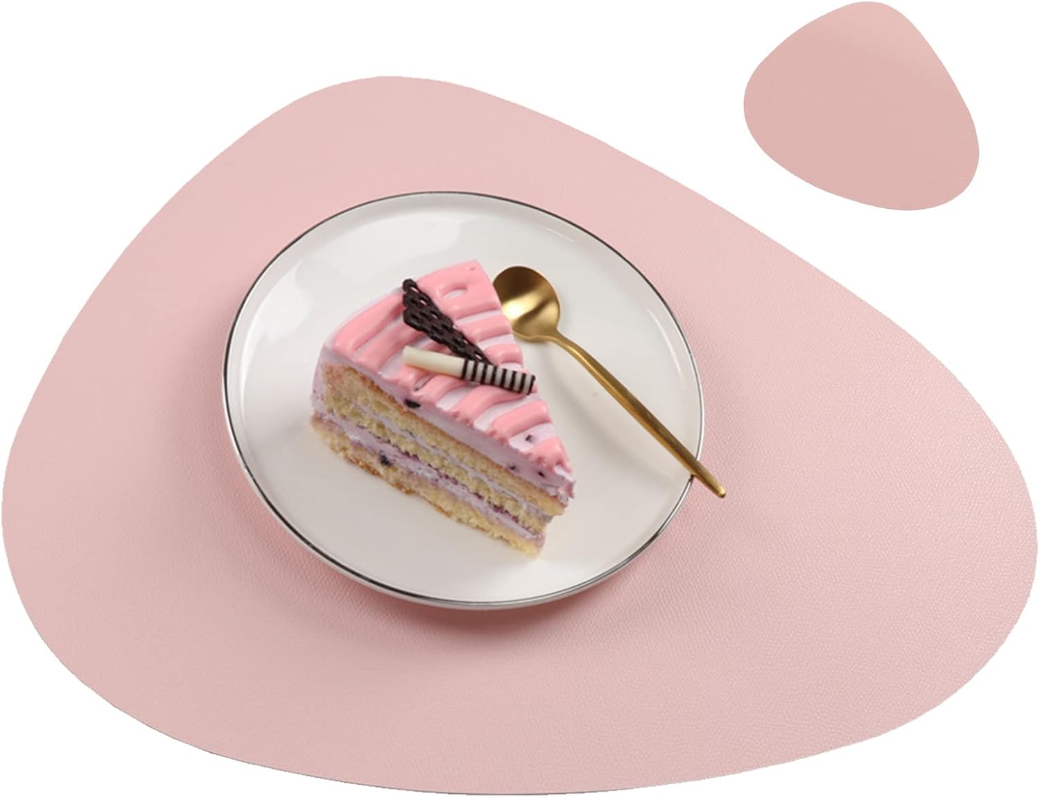 Non-Slip & Oil-Proof 12pcs High Quality Leather table mats (6) set with Coasters (6)