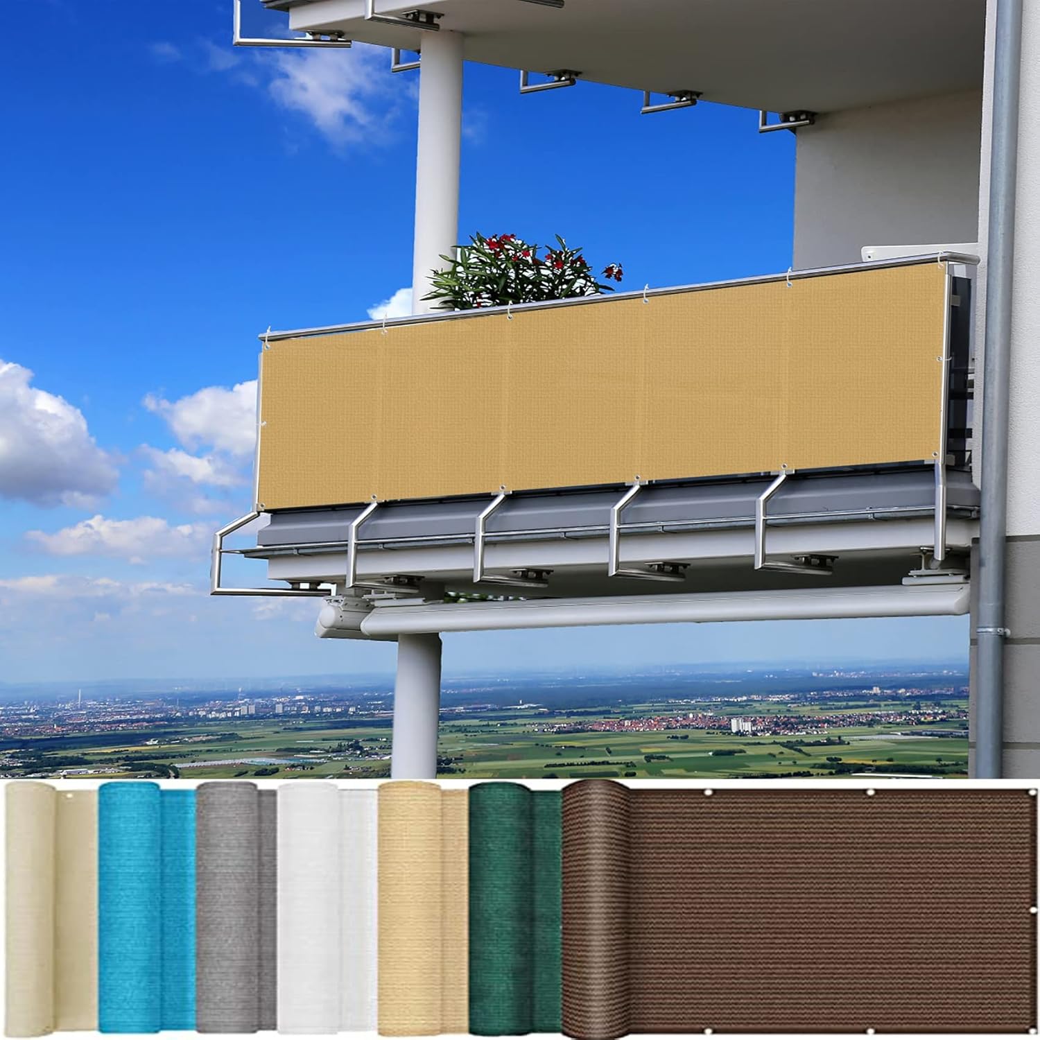 Balcony Privacy Screen Outdoor Windshield Anti-UV/ Dust Trap