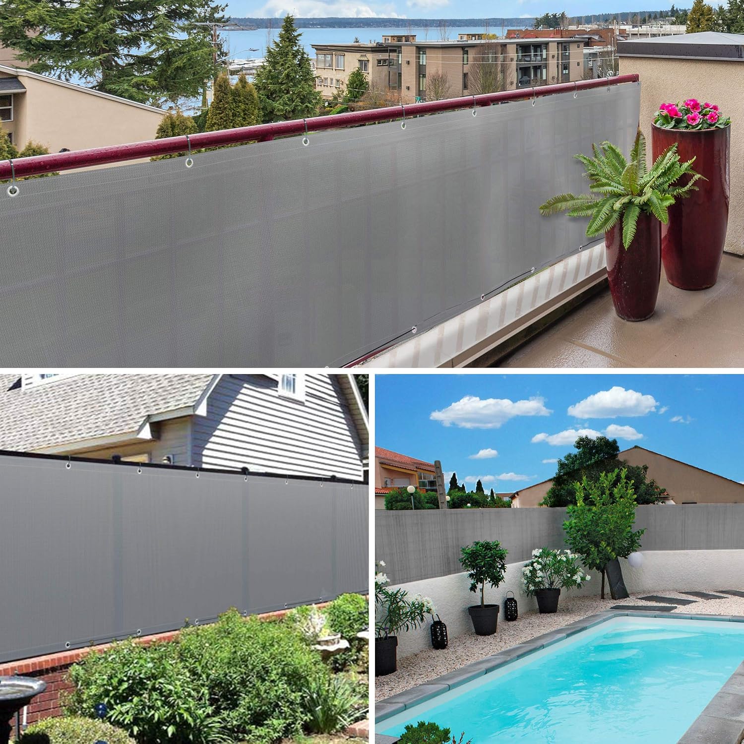 Balcony Privacy Screen Outdoor Windshield Anti-UV/ Dust Trap