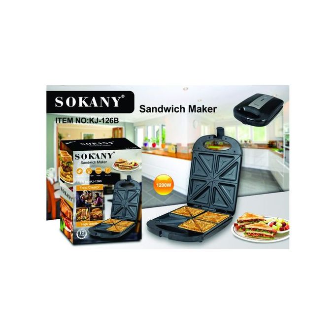 4 Slices Non-Stick Sandwich Maker/Toaster