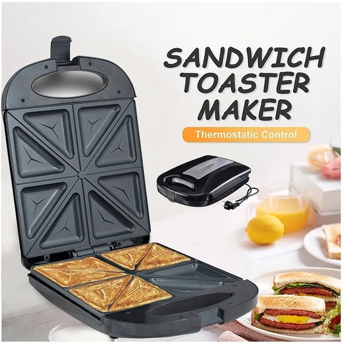 4 Slices Non-Stick Sandwich Maker/Toaster